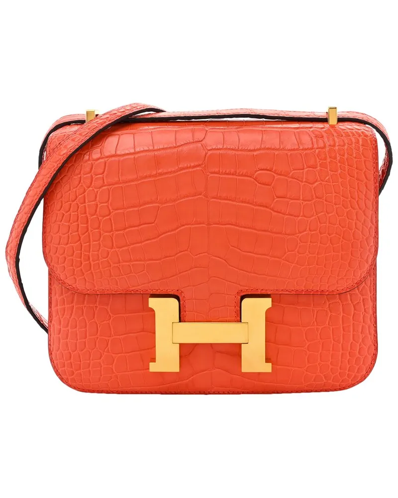 Hermès Rouge Indien Matte Alligator Constance 18 (Authentic Pre-Loved Nocolor