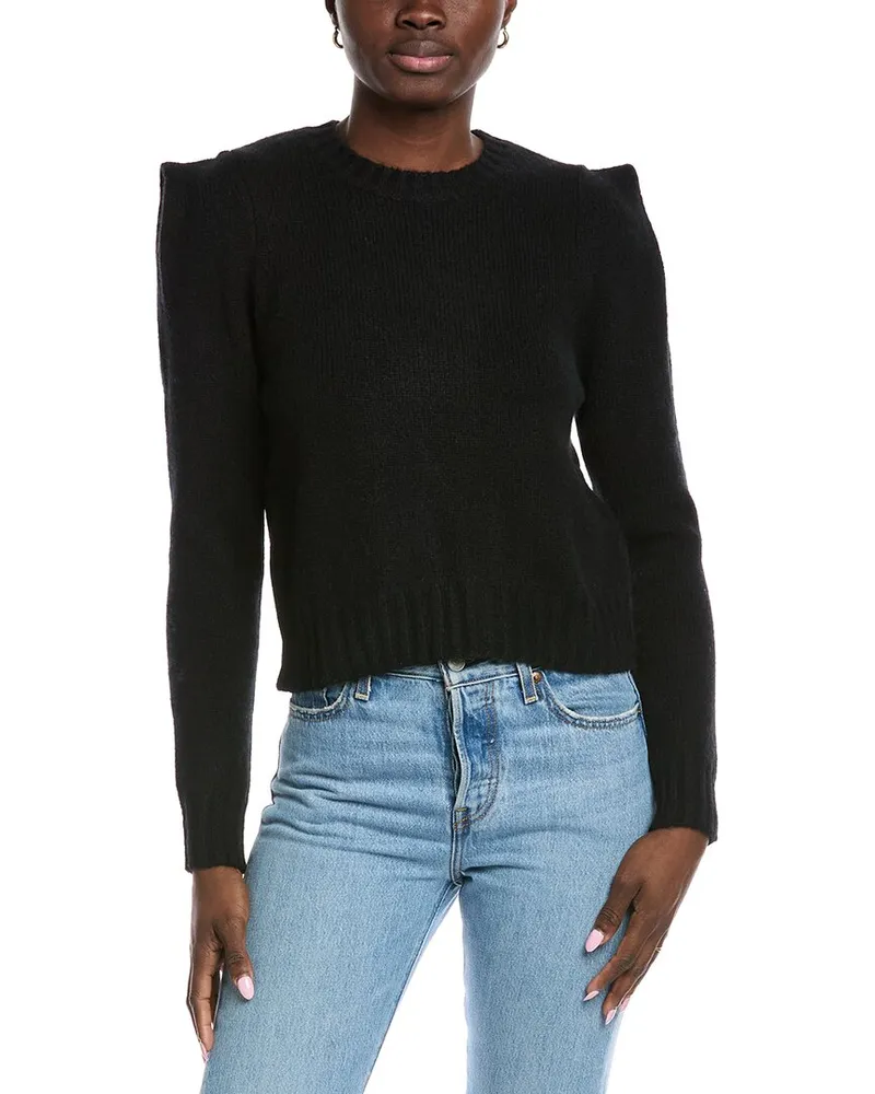 Autumn Cashmere Pleated Cashmere Sweater Black