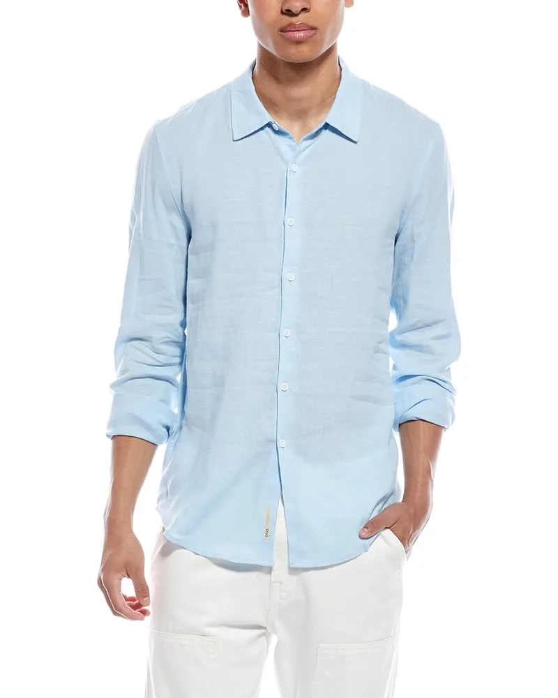 Onia Standard Linen-Blend Shirt Nocolor
