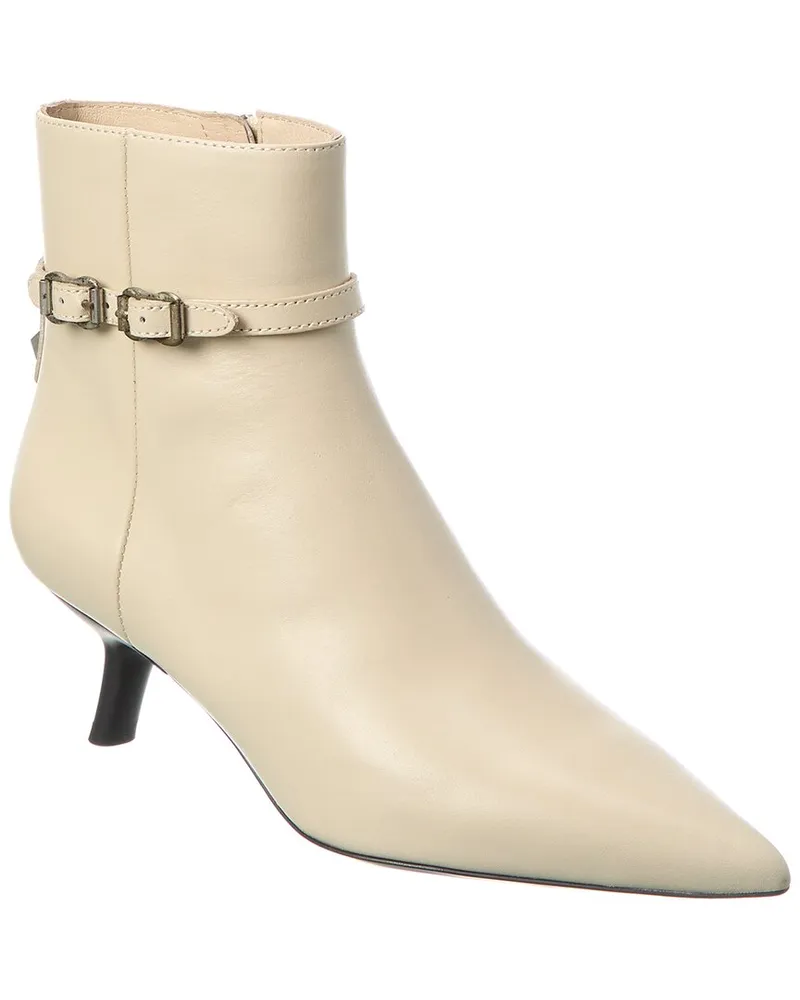 ash Britney Leather Bootie White