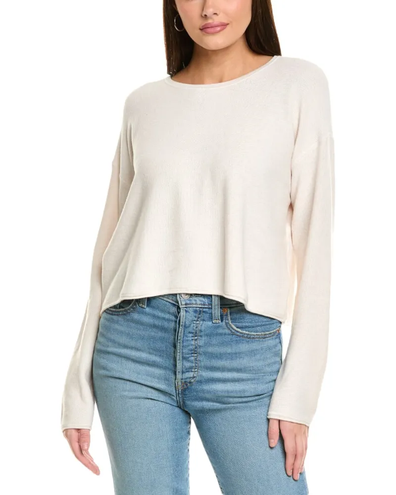Splendid Michelle Silk-Blend Sweater White