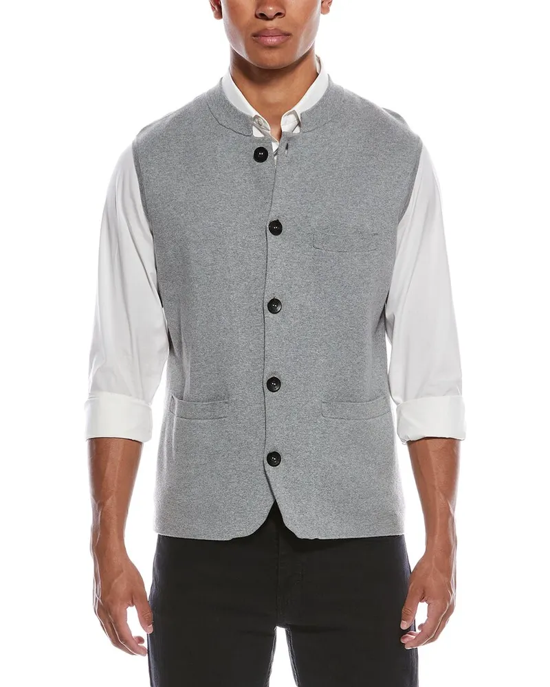 N.Peal Penzance Cashmere-Blend Gilet Grey