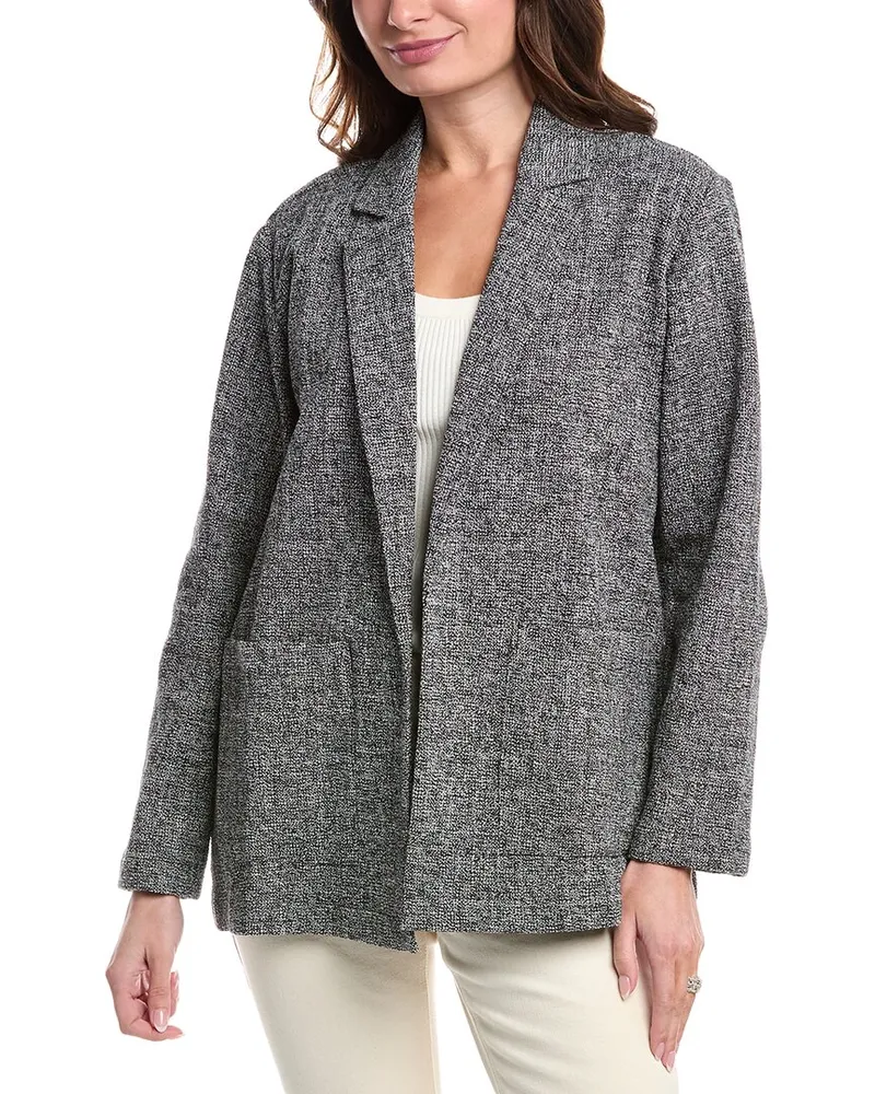 Eileen Fisher Petite Notch Collar Jacket Black
