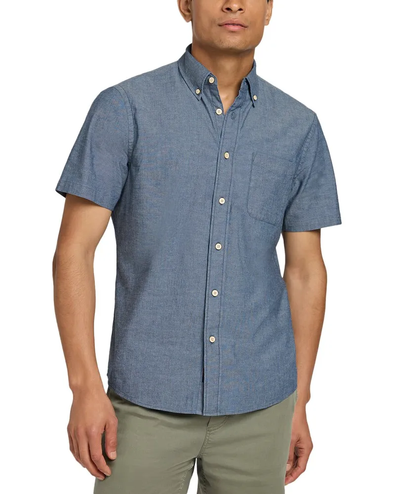 Faherty Stretch Playa Shirt Blue