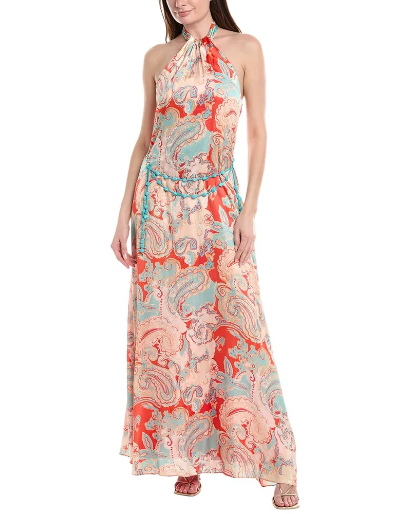 AMUR Collie Halter Gown Red