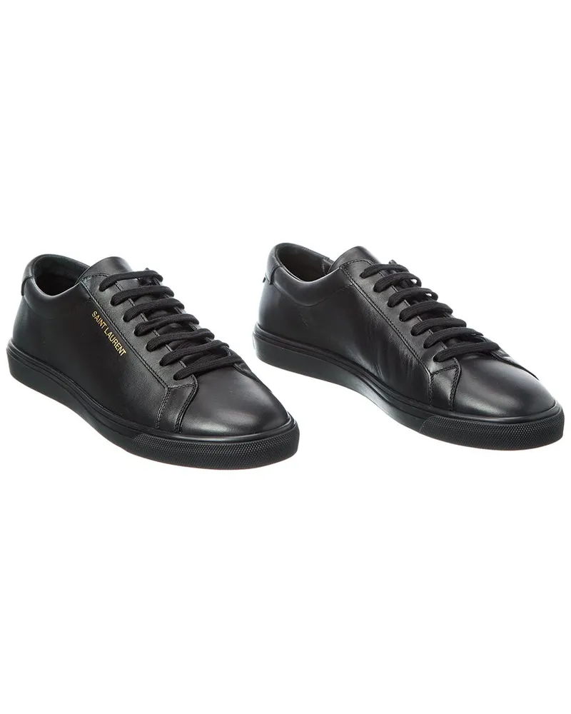 Saint Laurent Andy Leather Sneaker (Authentic Pre-Loved Nocolor