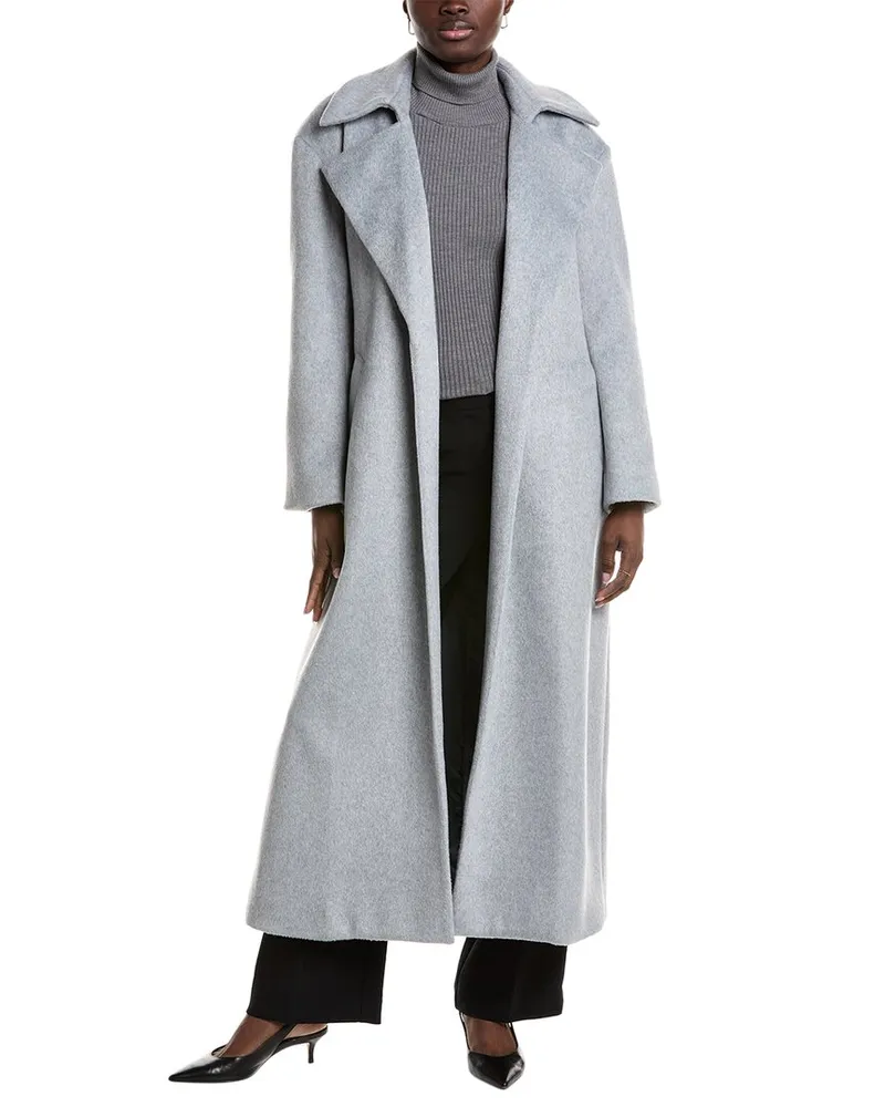 Kenneth Cole Brushed Trench Coat Grey
