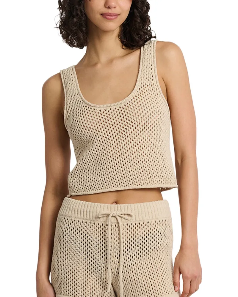Onia Crochet Knit Scoop Tank Nocolor