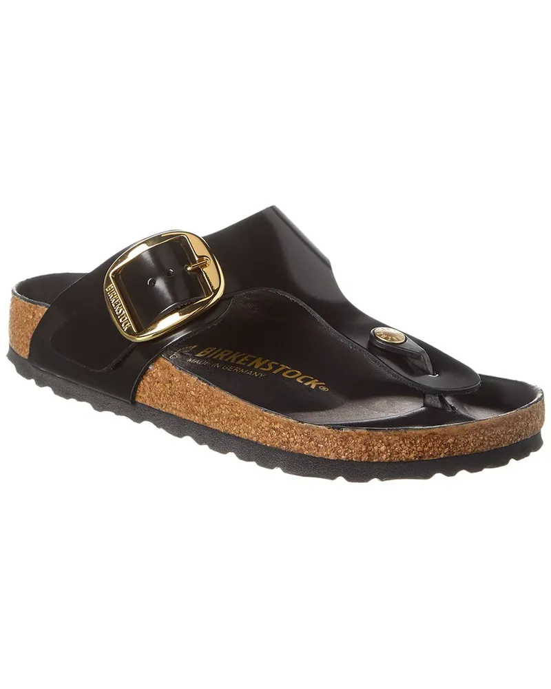 Birkenstock Gizeh Big Buckle Leather Sandal Black
