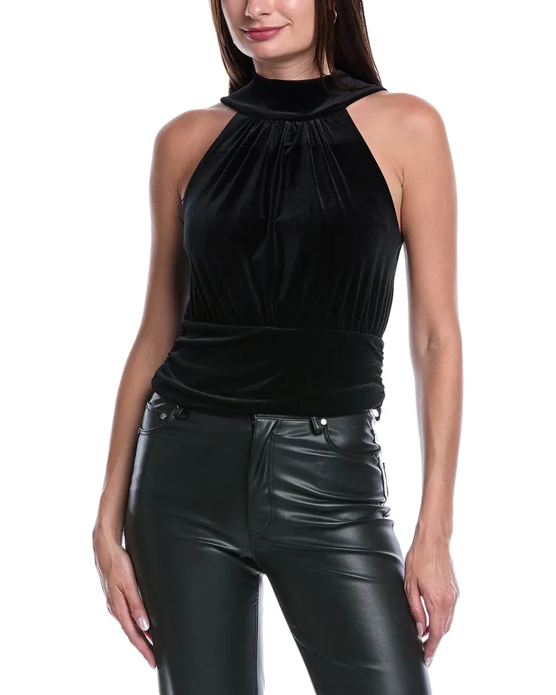 AllSaints Bellatrix Velvet Top Black