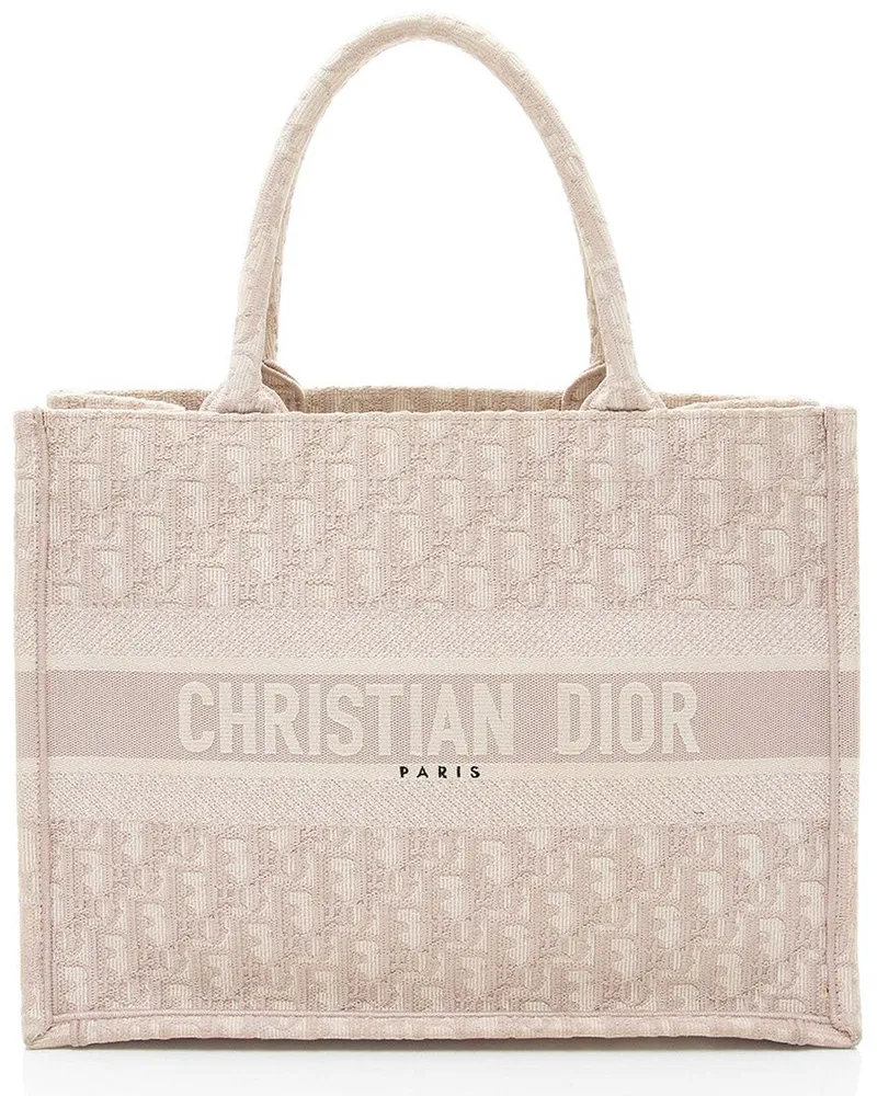 Dior Pink Canvas Oblique Small Book Tote (Authentic Pre-Loved Nocolor