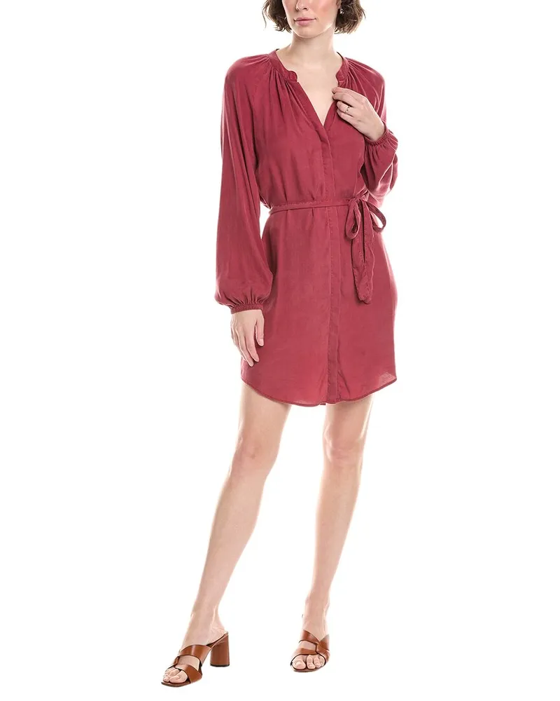 Bella Dahl Tie Waist Shirtdress Red