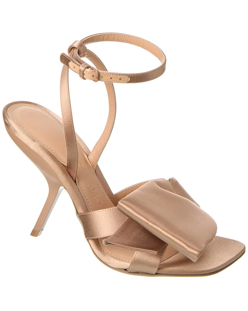 Ferragamo Ferragamo Helena Bow Satin Sandal Pink