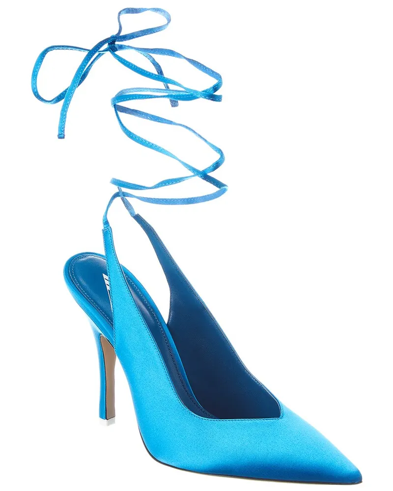 ATTICO Venus Satin Slingback Pump Blue
