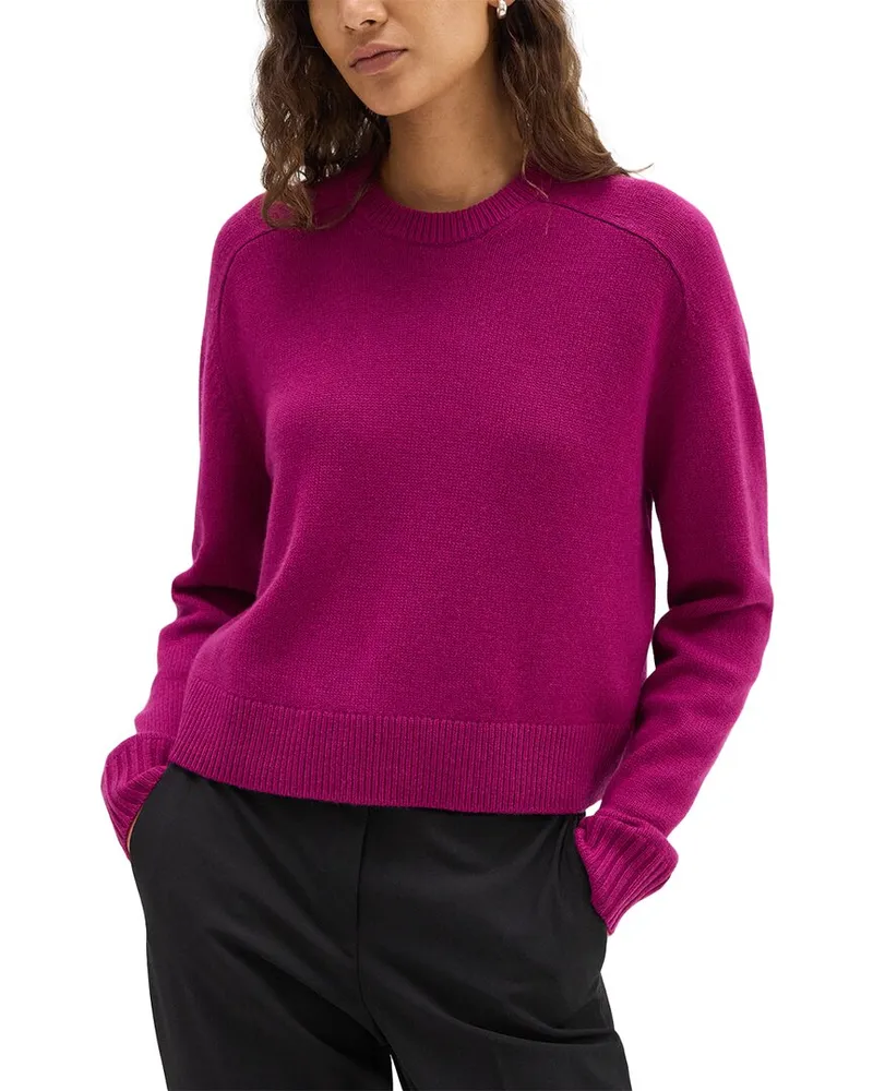 Theory Cropped Crewneck Cashmere Sweater Nocolor
