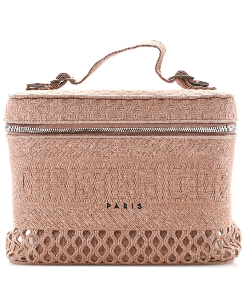 Dior Multicolor Mesh Embroide Diortravel Vanity Case (Authentic Pre-Loved Nocolor