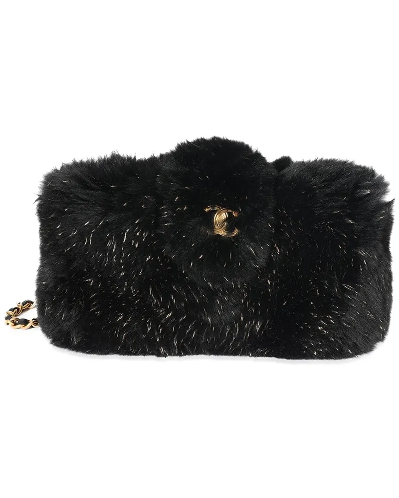 Chanel Black Fur CC Chain Clutch (Authentic Pre-Loved Nocolor