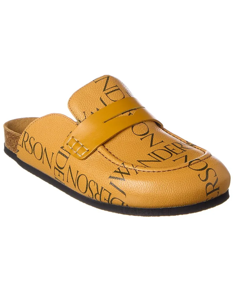 J.W.Anderson Logo Leather Mule Brown