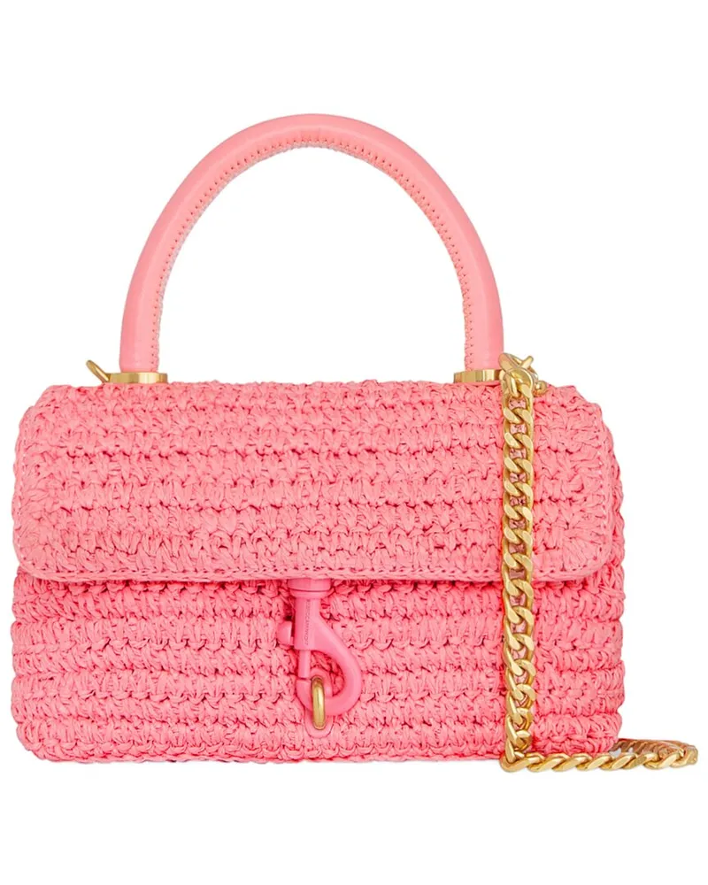 Rebecca Minkoff Edie Straw Satchel Pink