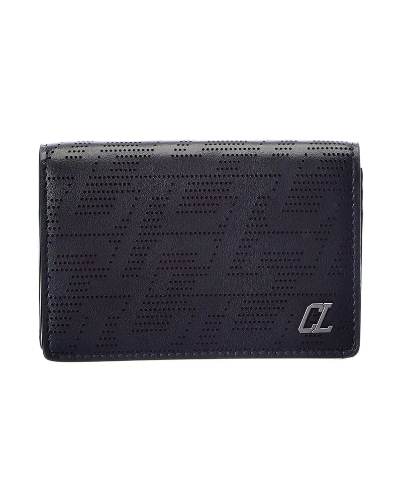 Christian Louboutin Loubeka Leather Card Case Black
