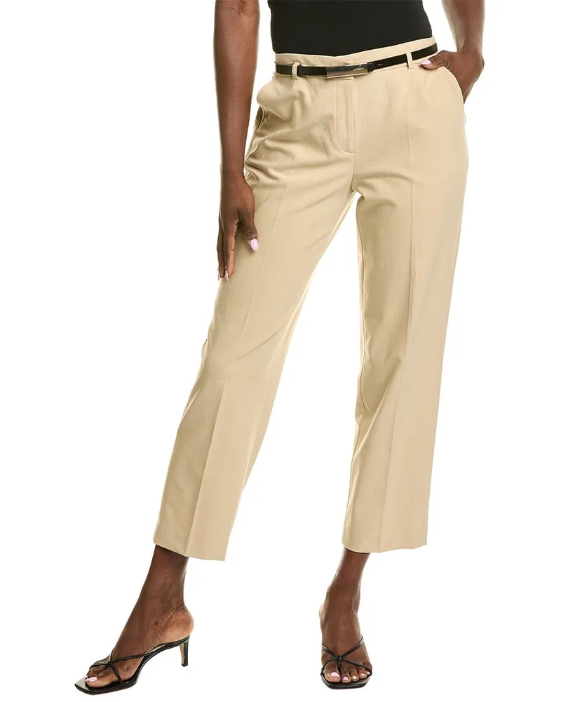 Anne Klein Straight Ankle Pant Tan