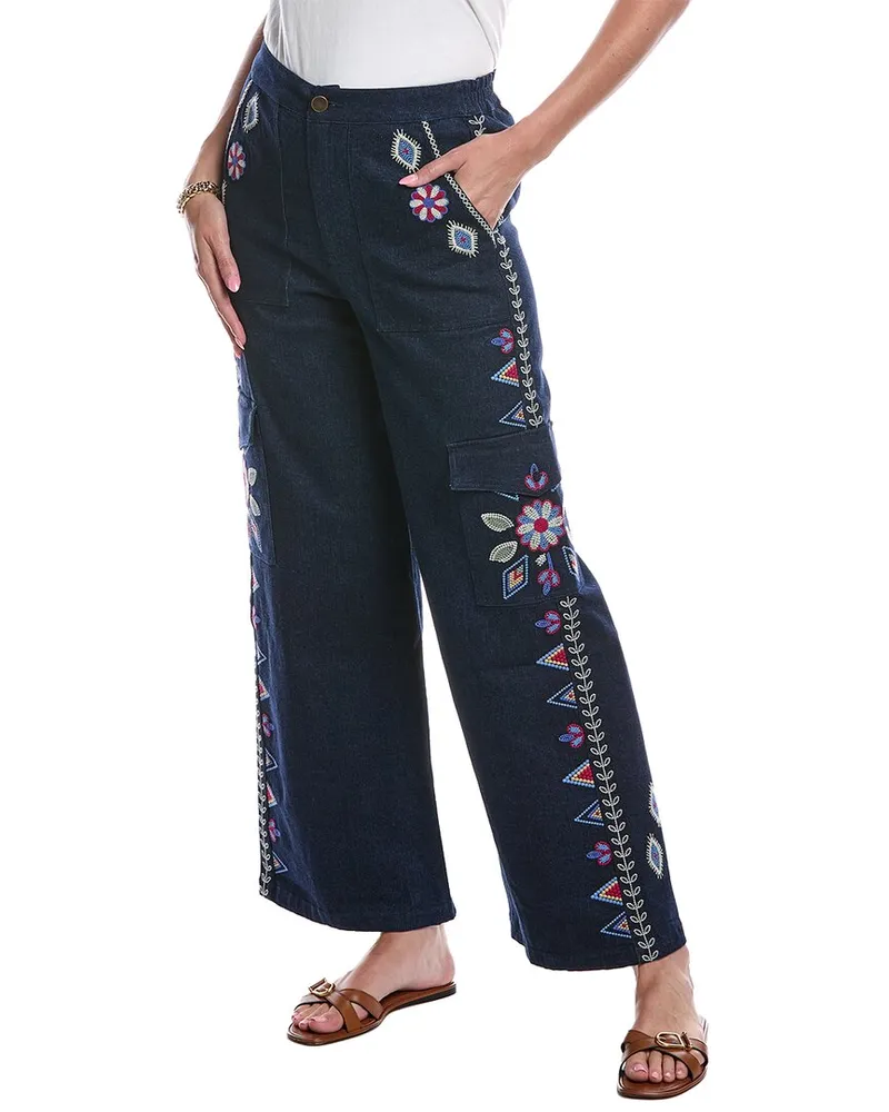 Johnny Was Wide Leg Pant Blue