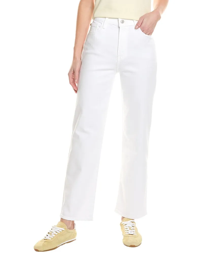 Hudson Jeans Noa White High-Rise Straight Ankle Jean White