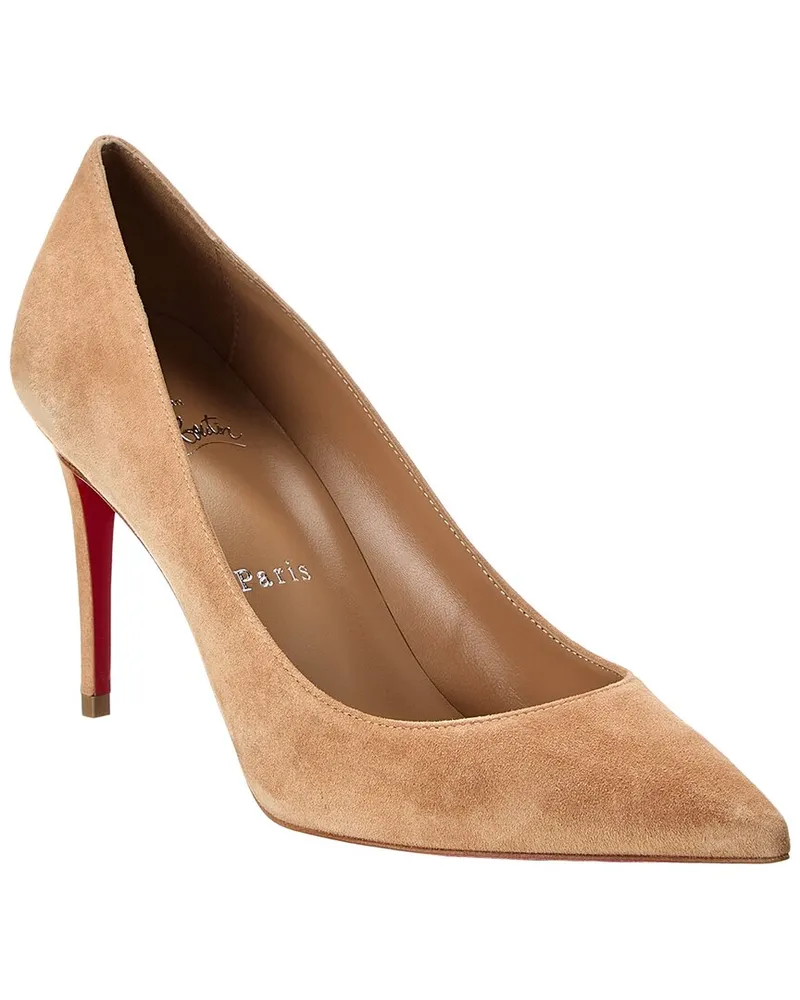 Christian Louboutin Kate 85 Suede Pump Brown