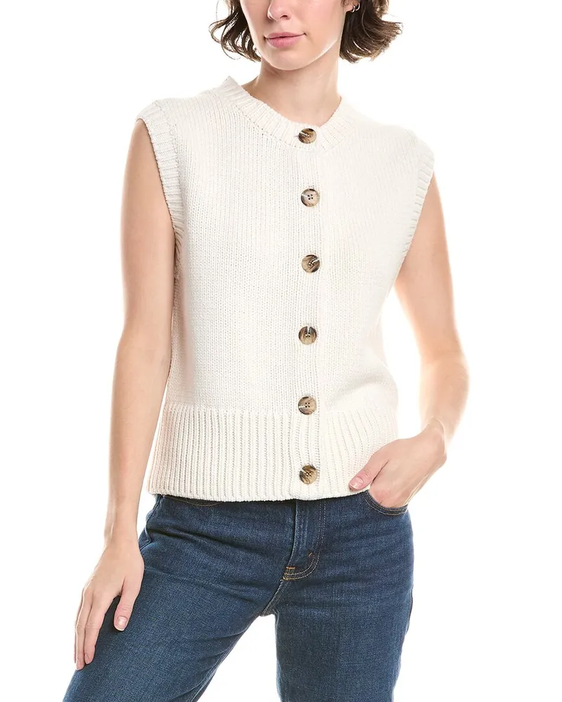 Anne Klein Stitch Sweater White