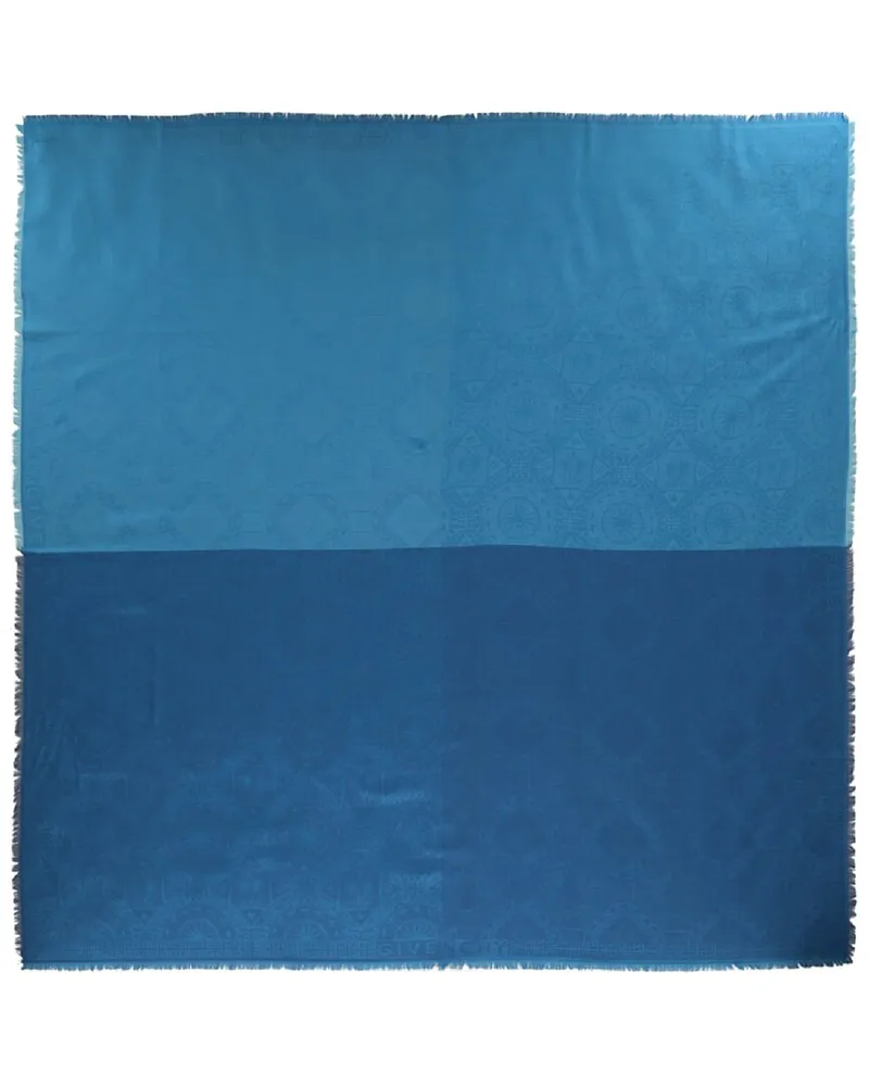Givenchy Silk-Blend Scarf Blue