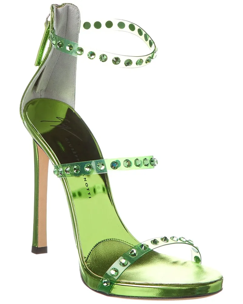 Giuseppe Zanotti Harmony Shine 120 Vinyl Sandal Green