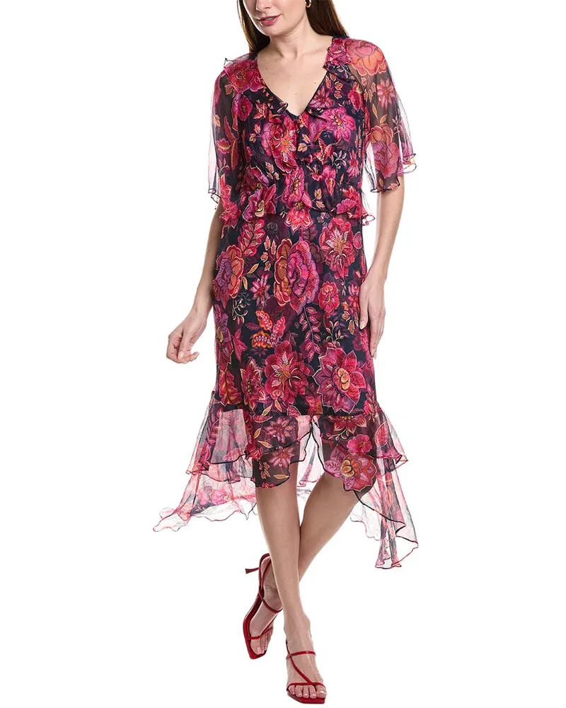 Johnny Was Luxee Silk Maxi Dress Pink