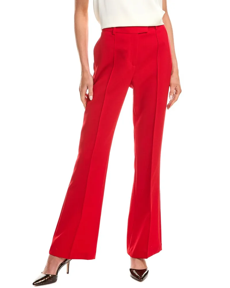 Reiss Nrd Millie Wool-Blend Flare Trouser Red