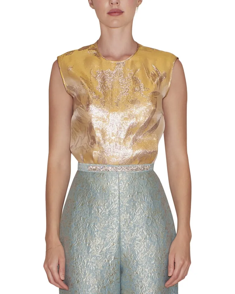 Reem Acra Sleeveless Fils-Coupe Top Nocolor
