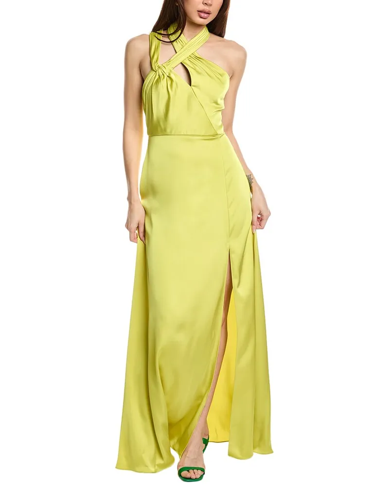 AMUR Allen Strappy Gown Green