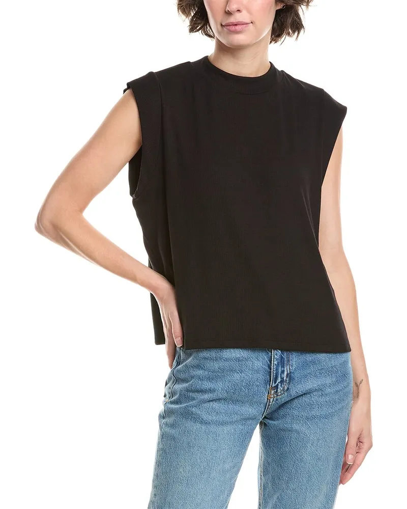 LnA Clothing Oren Ribbed Top Black