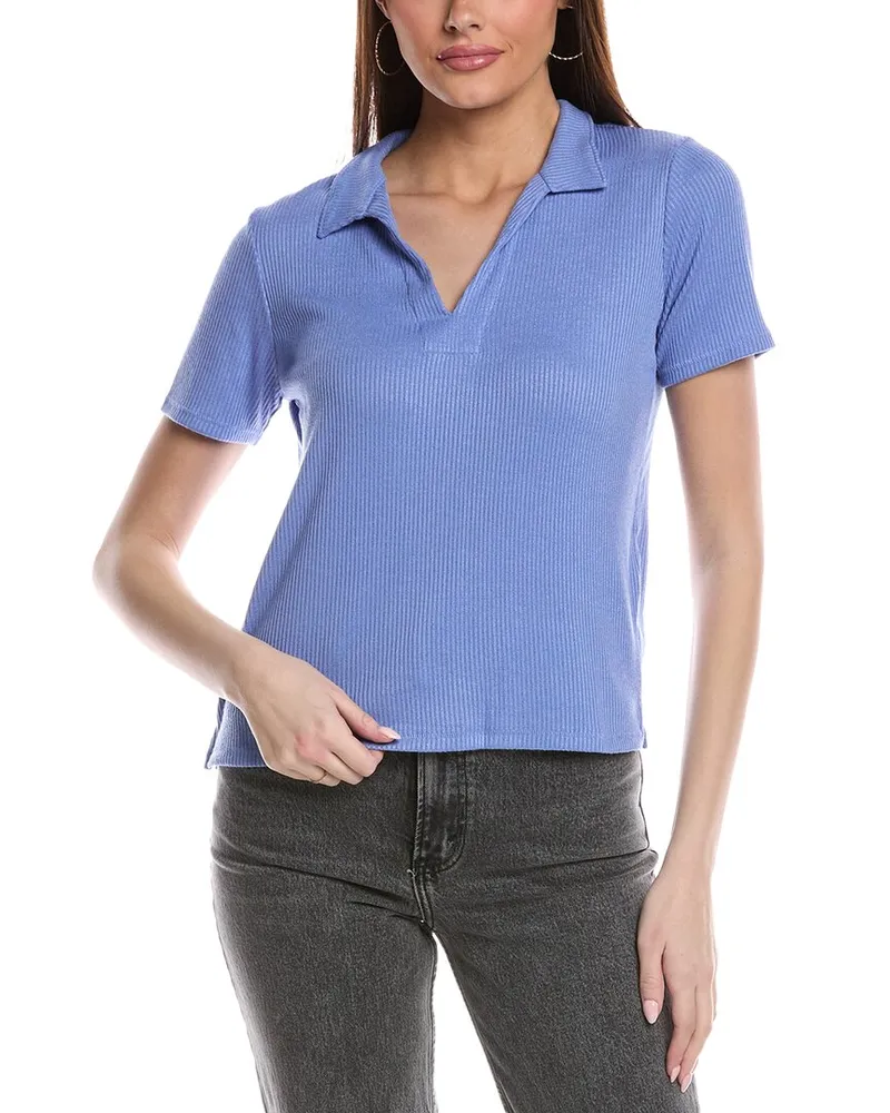 Rag & Bone The Knit Polo Sweater Blue