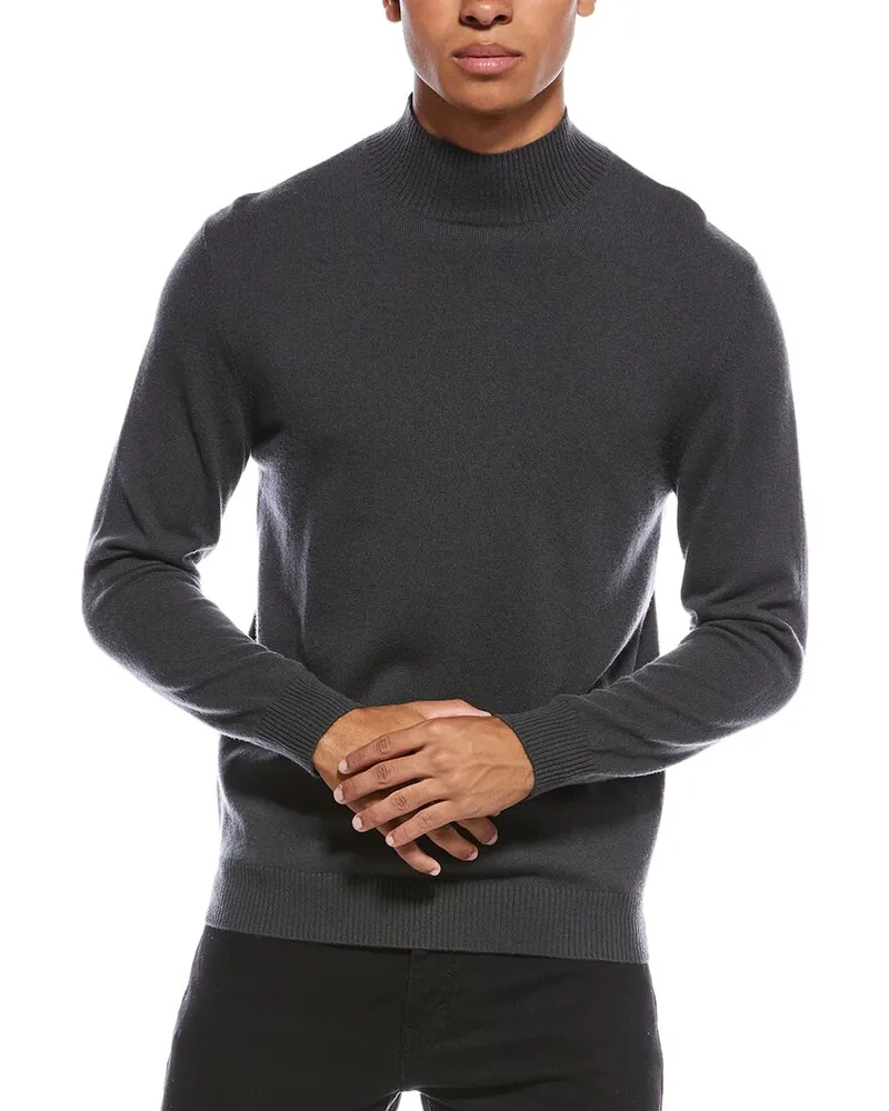 N.Peal Mayfair Cashmere Turtleneck Sweater Grey
