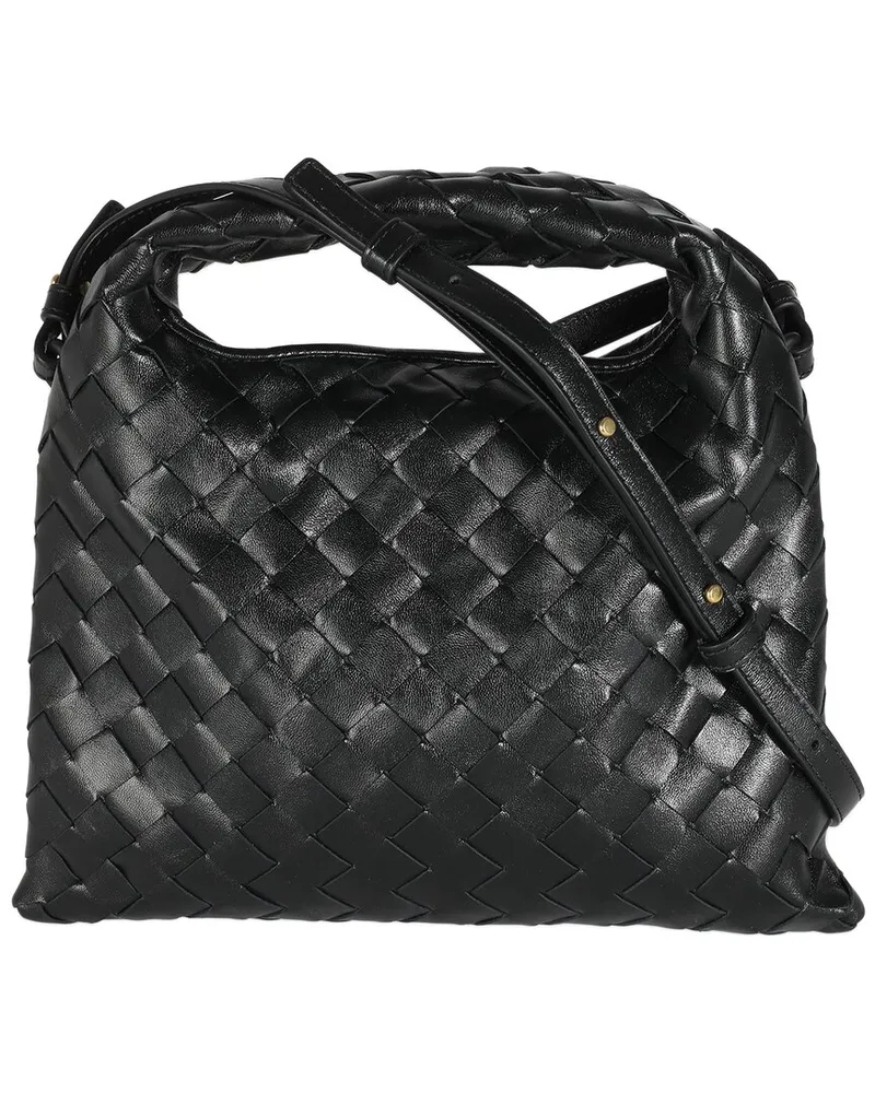Bottega Veneta Black Leather Mini Hop Hobo (Authentic Pre-Loved Nocolor