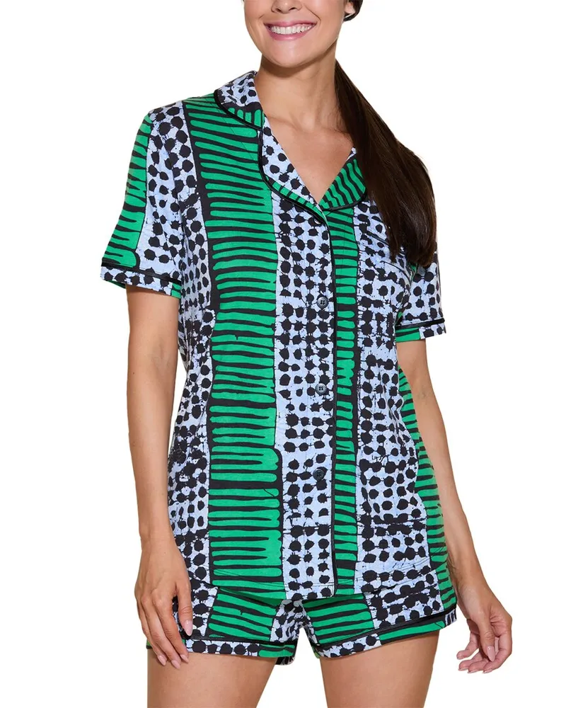 Cosabella Bella Printed Top Boxer Pajama Set Nocolor