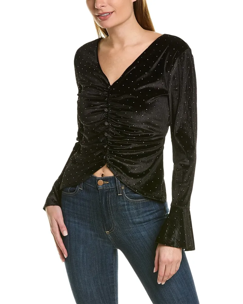 BCBGMAXAZRIA Ruched Top Black