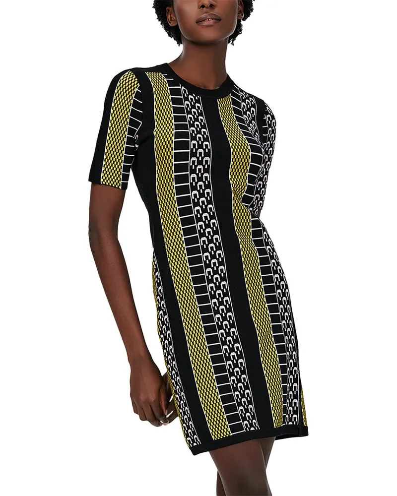Diane von Furstenberg Wilson Wool-Blend Mini Dress Yellow