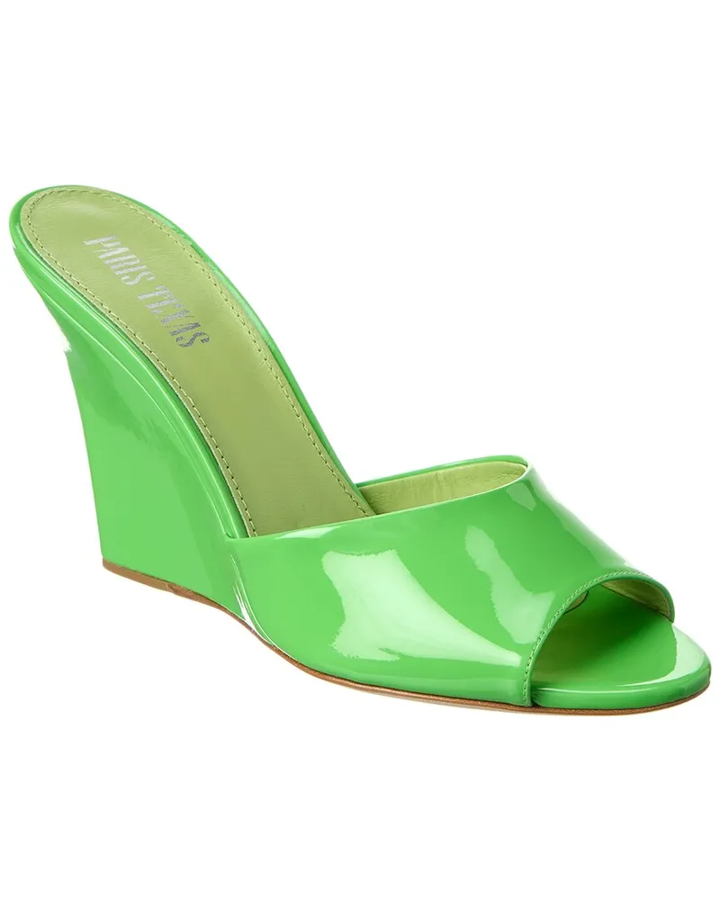 Paris Texas Wanda Patent Wedge Sandal Green