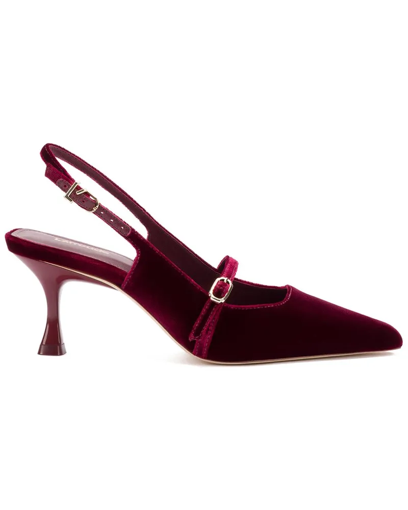 Larroude Larroudé Ines Velvet Pump Red