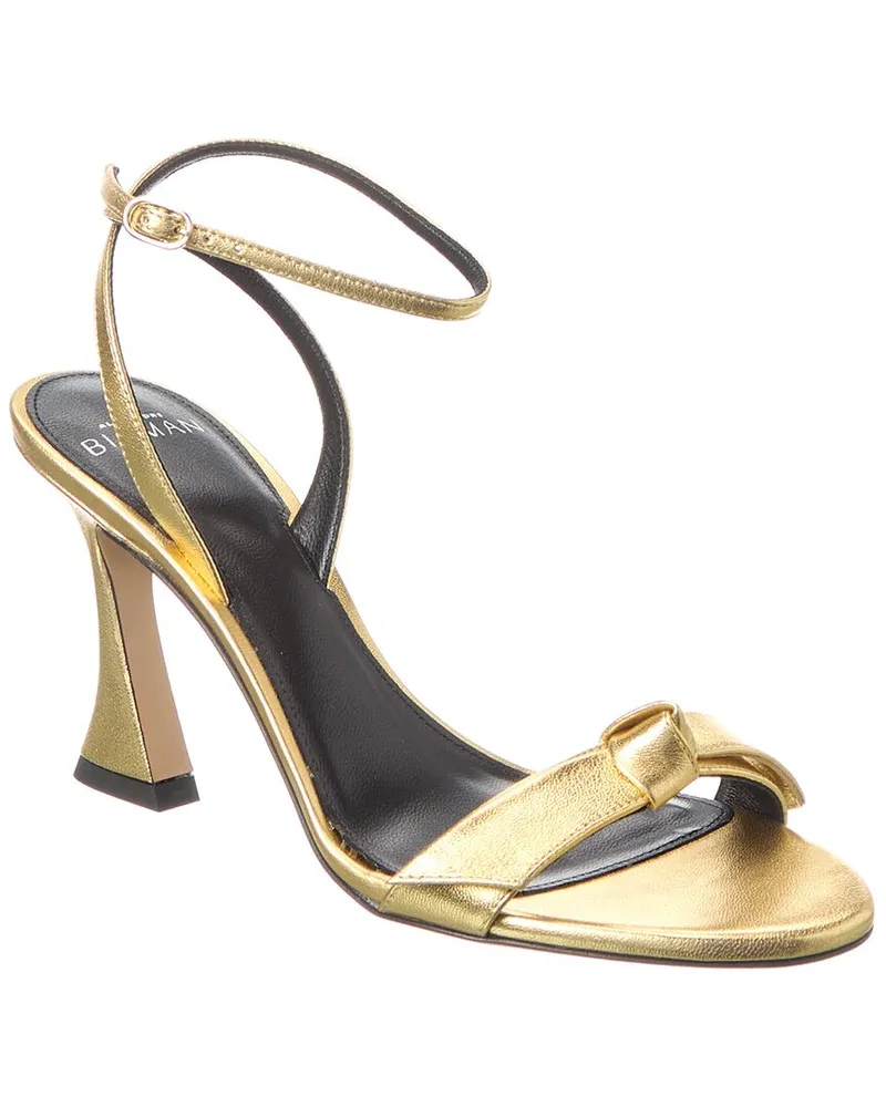 Alexandre Birman Clarita Bell 85 Leather Sandal Gold