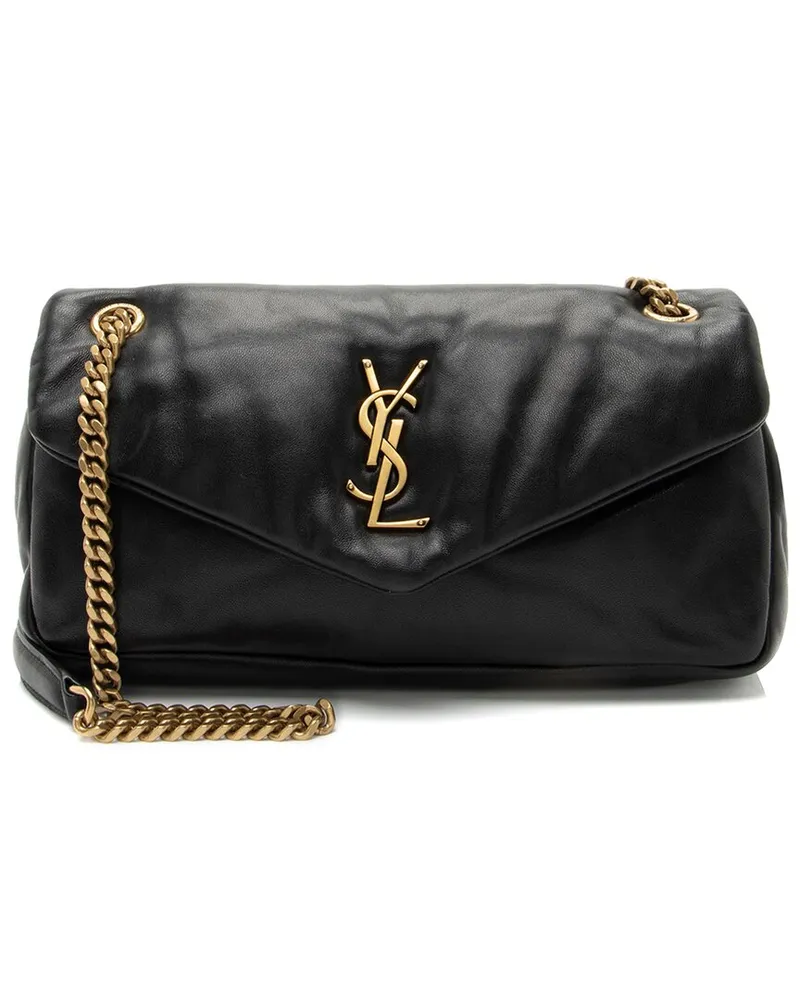 Saint Laurent Black Lambskin Calypso Small Shoulder Bag (Authentic Pre-Loved Nocolor