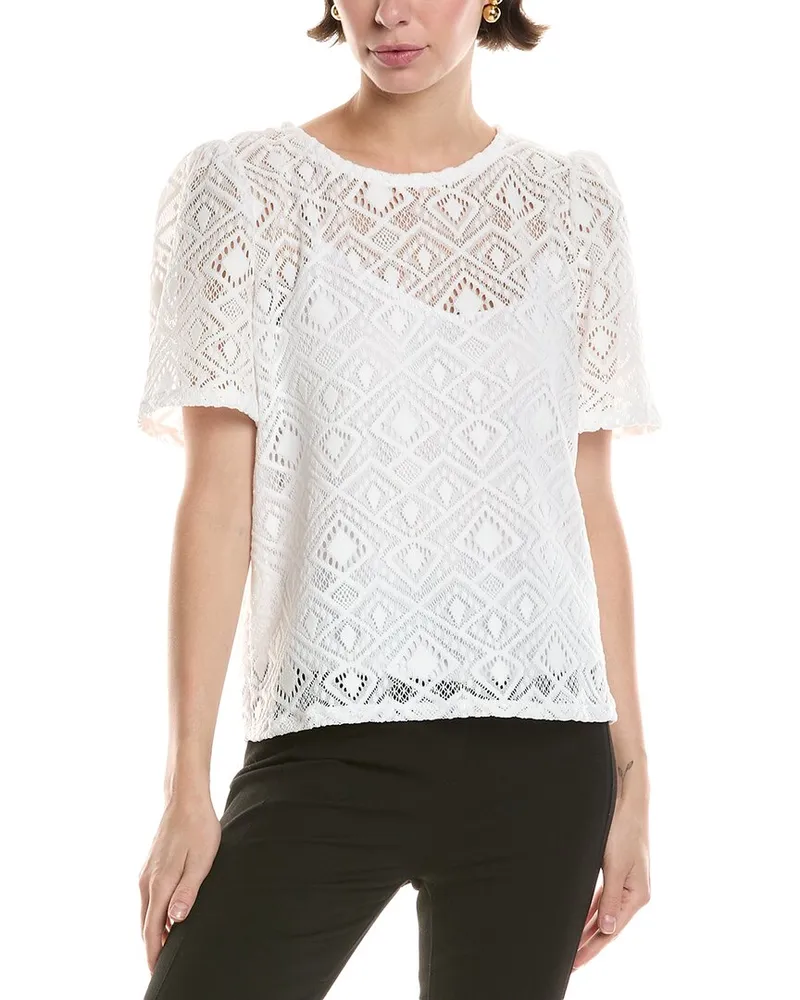 Anne Klein Lace T-Shirt White