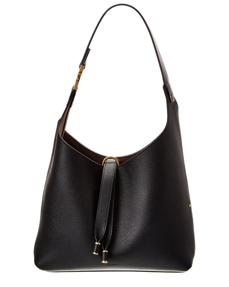 Chloé Marcie Leather Hobo Bag Black