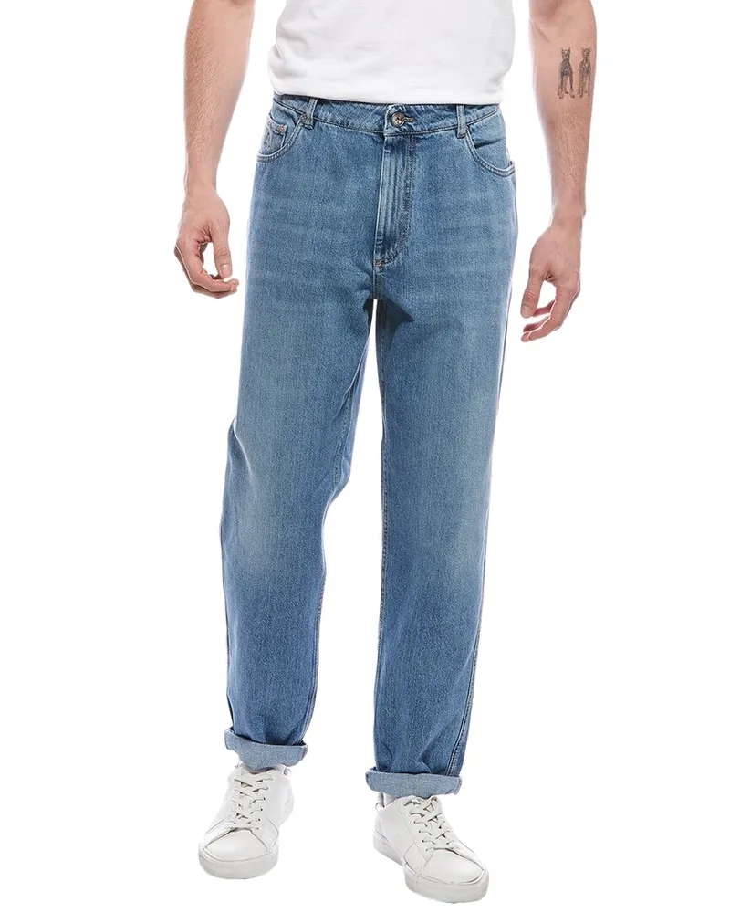Brunello Cucinelli Medium Wash Easy Fit Jean Nocolor