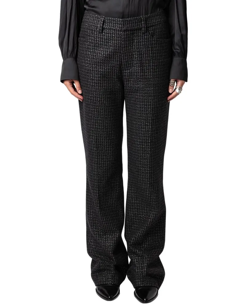 Zadig & Voltaire Pistol Car Shimmer Wool-Blend Pant Black